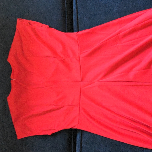 Trendsgal red dress with white lace peter pan collar, NWOT, XXL - Picture 3 of 6